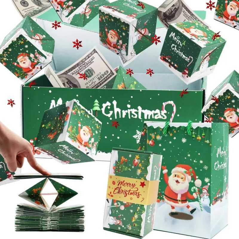 Surprise Gift Box Red Envelope Green Christmas 15 Bounces C251127-image-1086356919