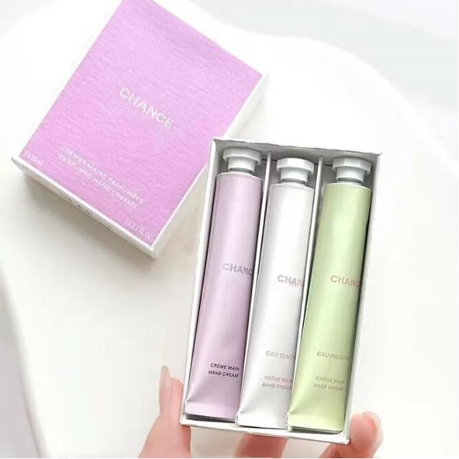Famous Brand Hand cream CHANCE EAU TENDER FRAICHE PERFUMED HAND CREAMS CREME MAIN 20ml*3pcs Perfume Set for women girl Moisturzing Hands Lotion-image-478003401