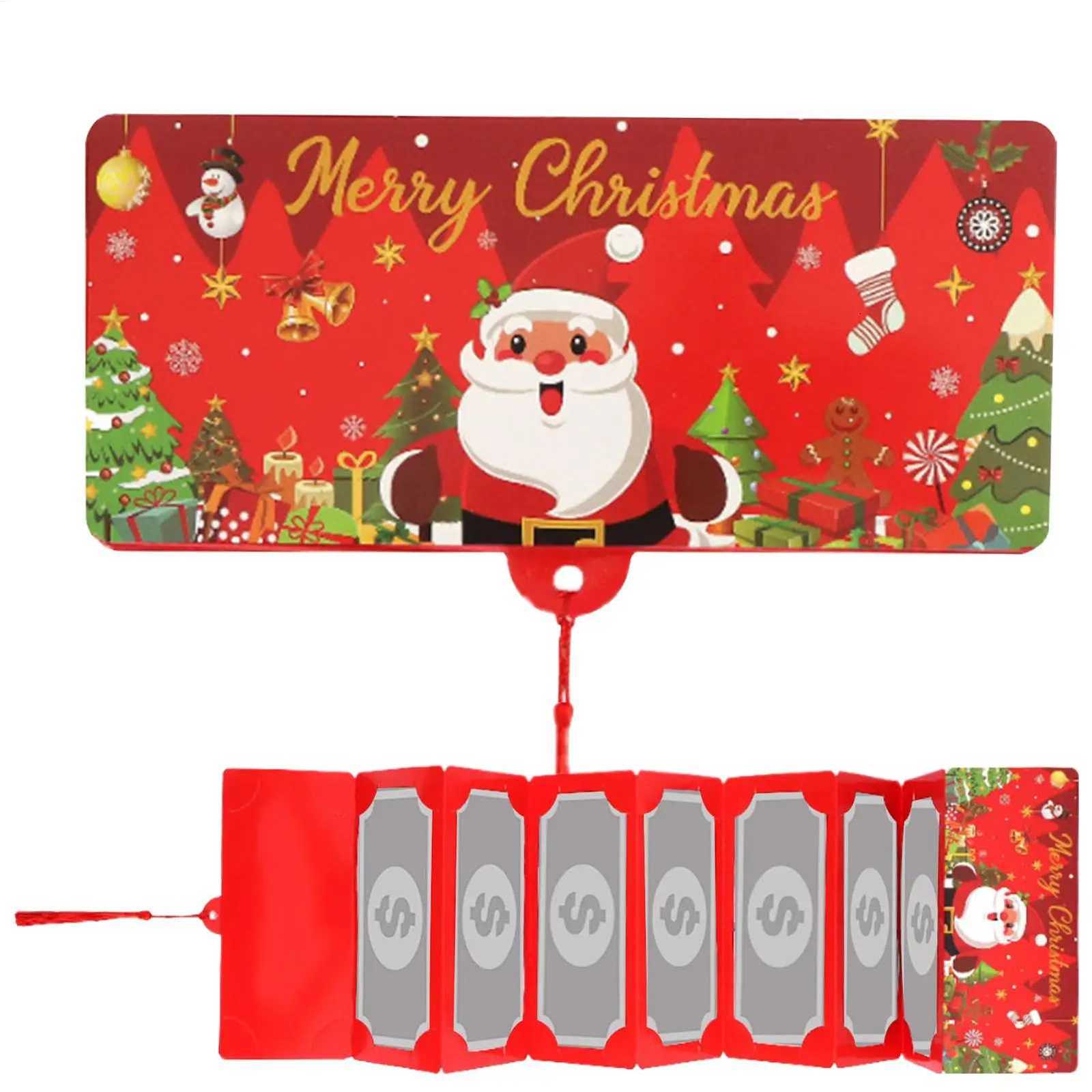 1pc Christmas Red Envelope 10 Card Position Cash Wallet Gift Card Christmas Surprise Party Greeting Card lucky money Box C251127-image-1086357504
