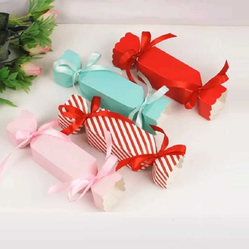10pcs Xmas Wedding Paper Packaging Boxes Candy Box For Christmas With Ribbons DIY Sweets Chocolate Cookies Decoration Party Gift C251127-image-1086356443