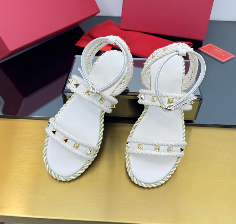 2025--Summer Luxury Wedding Bridal Women Sandals Shoes Women stud Sandalen with Lady Sandalias Lady Elegant Sandalias Footwear