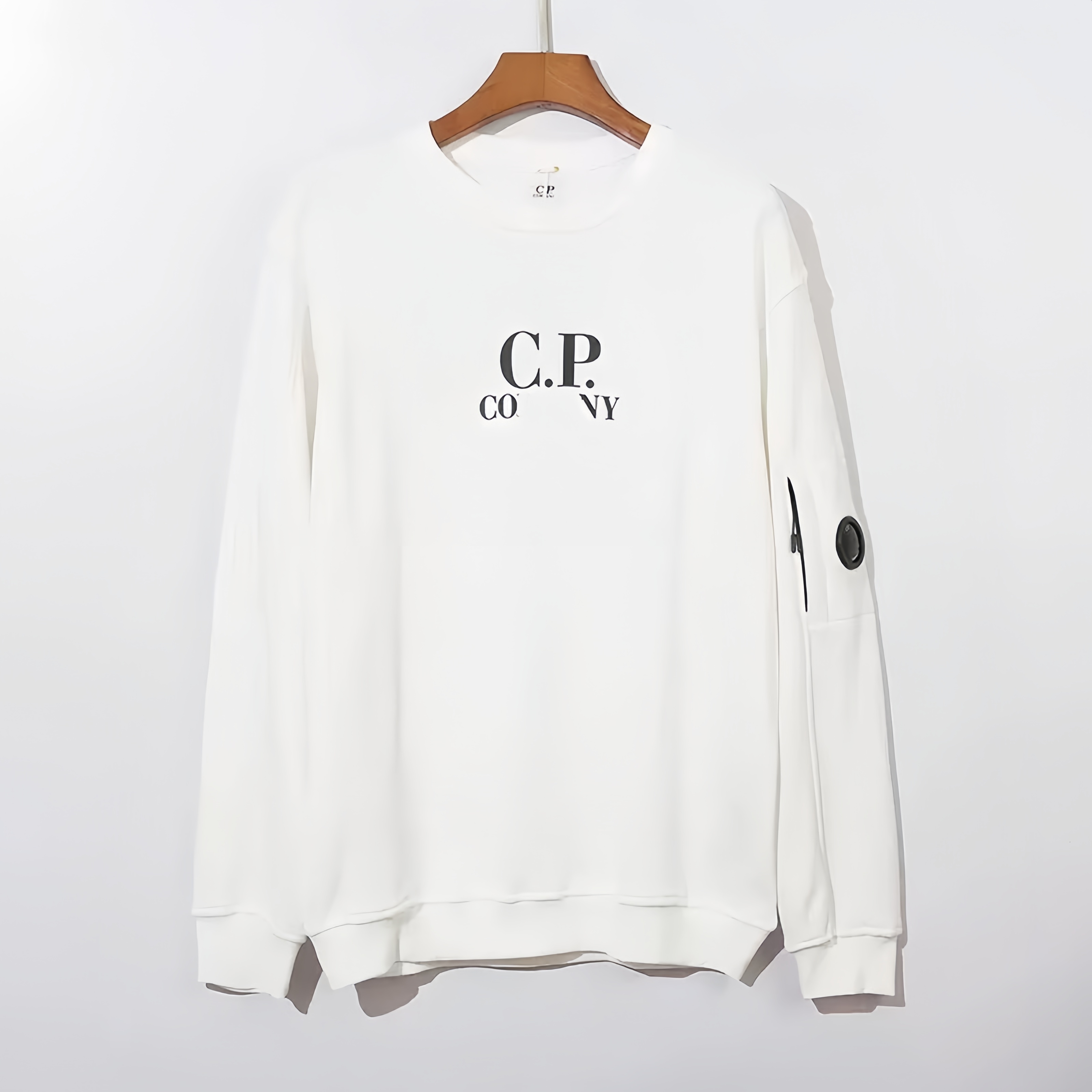 Cply Hoodie Designer Outdoor Casual Loose Round Neck Sweatshirt Jacket Compagniness Simple Pure Color Letter Graphic T Arm Lens Ecoration C P Pullov