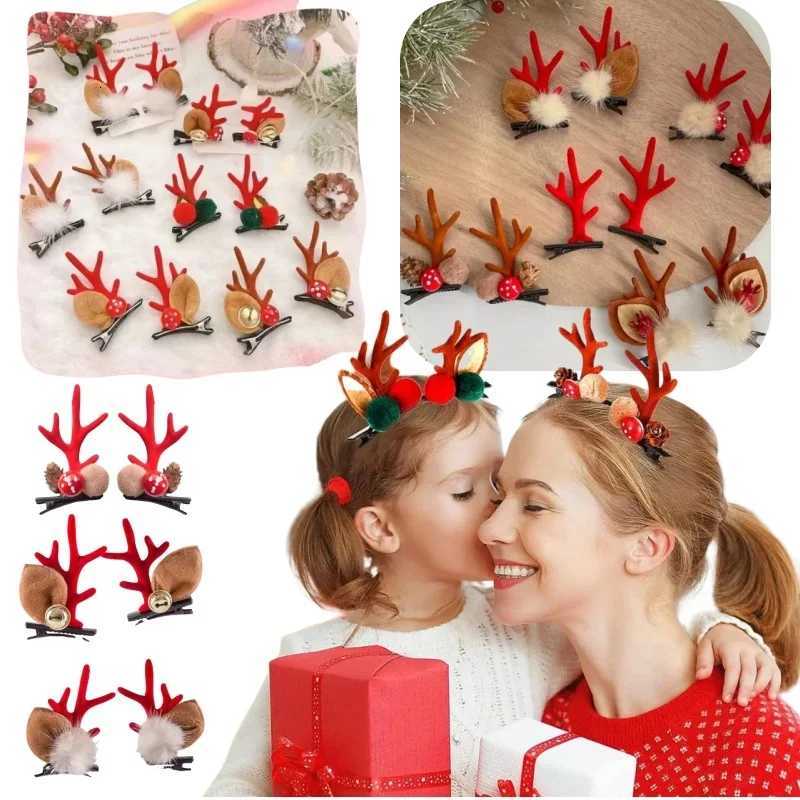 2Pcs/set Cute Christmas Antlers Baby Hairpins Kids Girls Hair Clips Hair Accessories Child Girl Toddler Hairpin Infant HeadbandM251127-image-1086322470