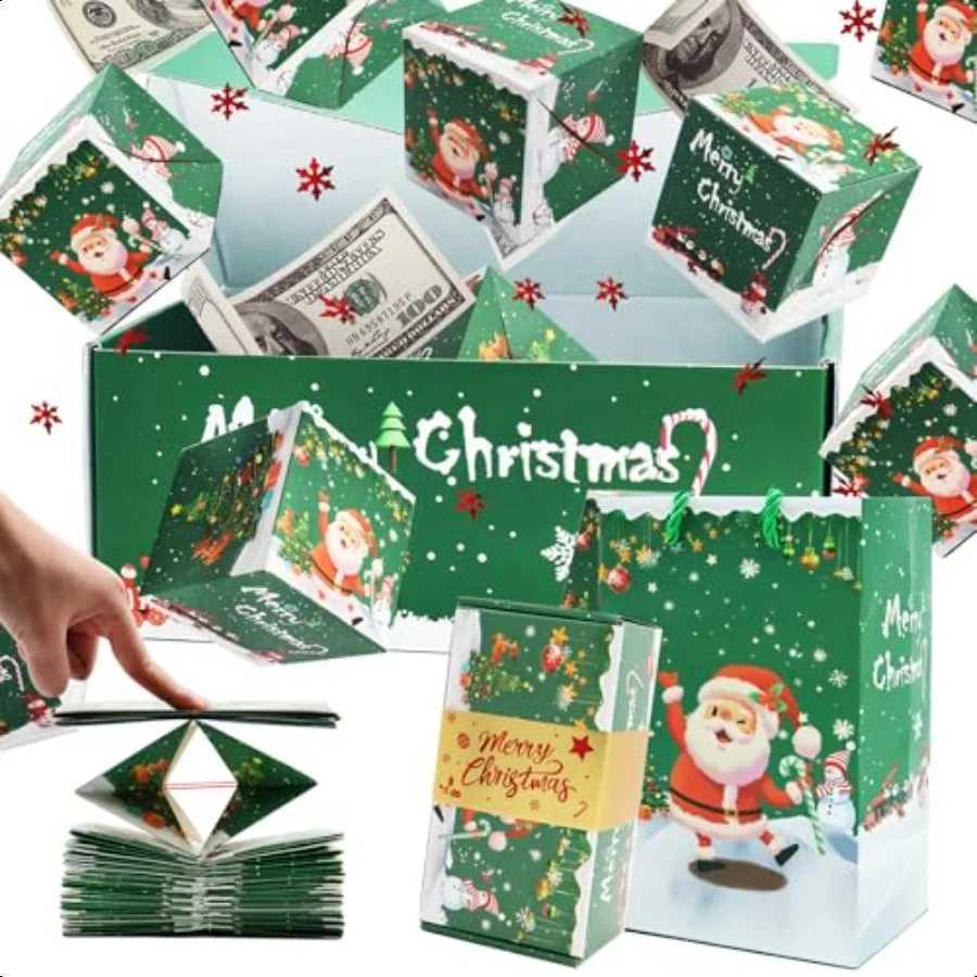 Surprise Gift Box Red Envelope Green Christmas 15 Bounces C2511270-image-1086389182