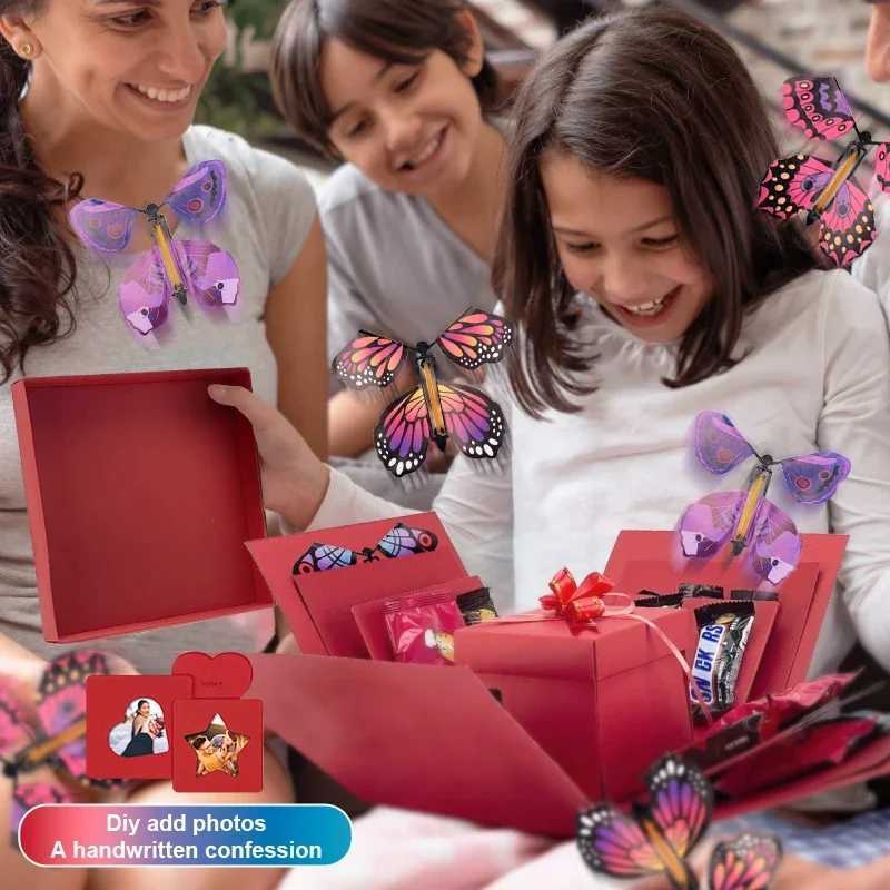 Butterfly Explosion Box Gift DIY Snacks Gift Box Mystery Surprise Explosion Box Valentines Day Gift Photo Album Box for Birthday C2511272-image-1086389306