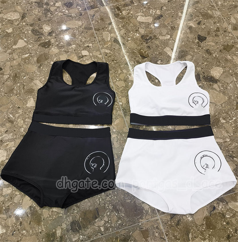 Designer Black Tankinis Swimwear For Women Luxury Summer Beach Vacation Pool Party Swimsuit Split Cropped Swim Tanks Boxers Outfit