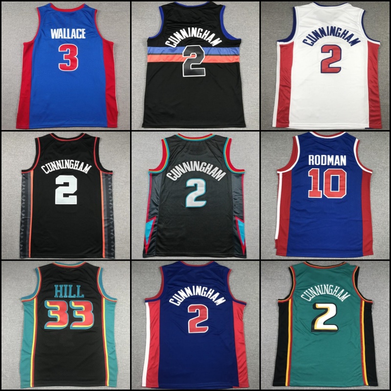 Maillot de basket-ball Cade 2 Catingham, couture, 11 Isijh Rodman Thomas Hill, 10 Dennis, Grant