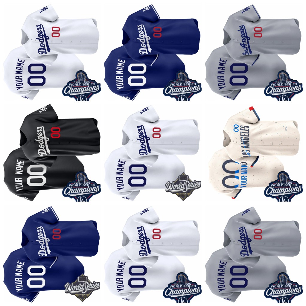 Dodgers Shohei Ohtani Jersey 2025 World Series Champion Mookie Betts Freddie Freeman Yamamoto Miguel Rojas Hernandez Smith Muncy Pages Sasaki Sne-image-858293560