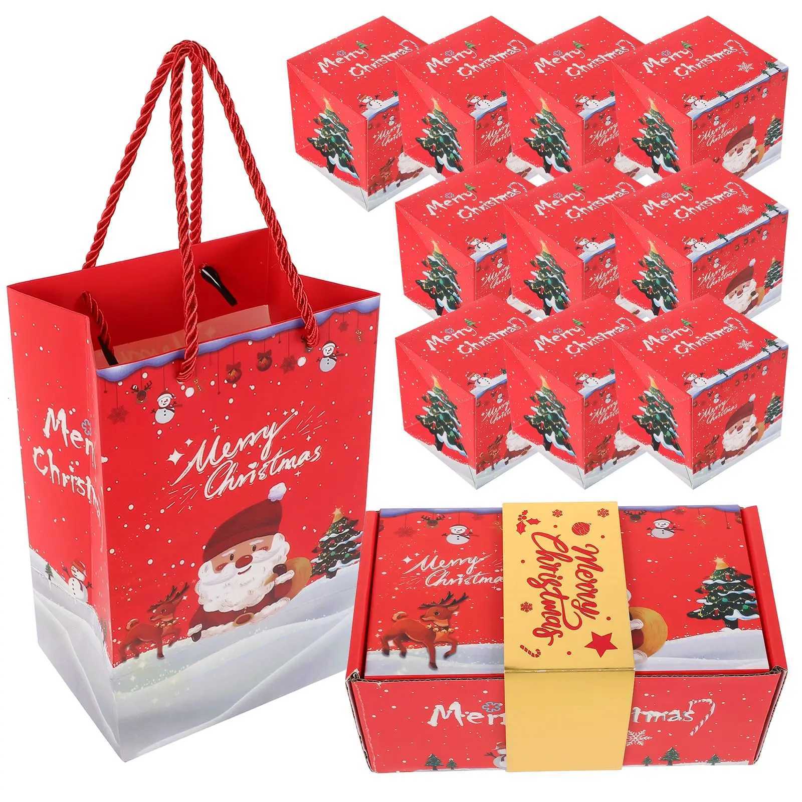 10PCS Christmas Gift Box DIY Folding Paper Box Surprise Bounce Red Envelope Surprise Gift Boxes C251127-image-1086356903