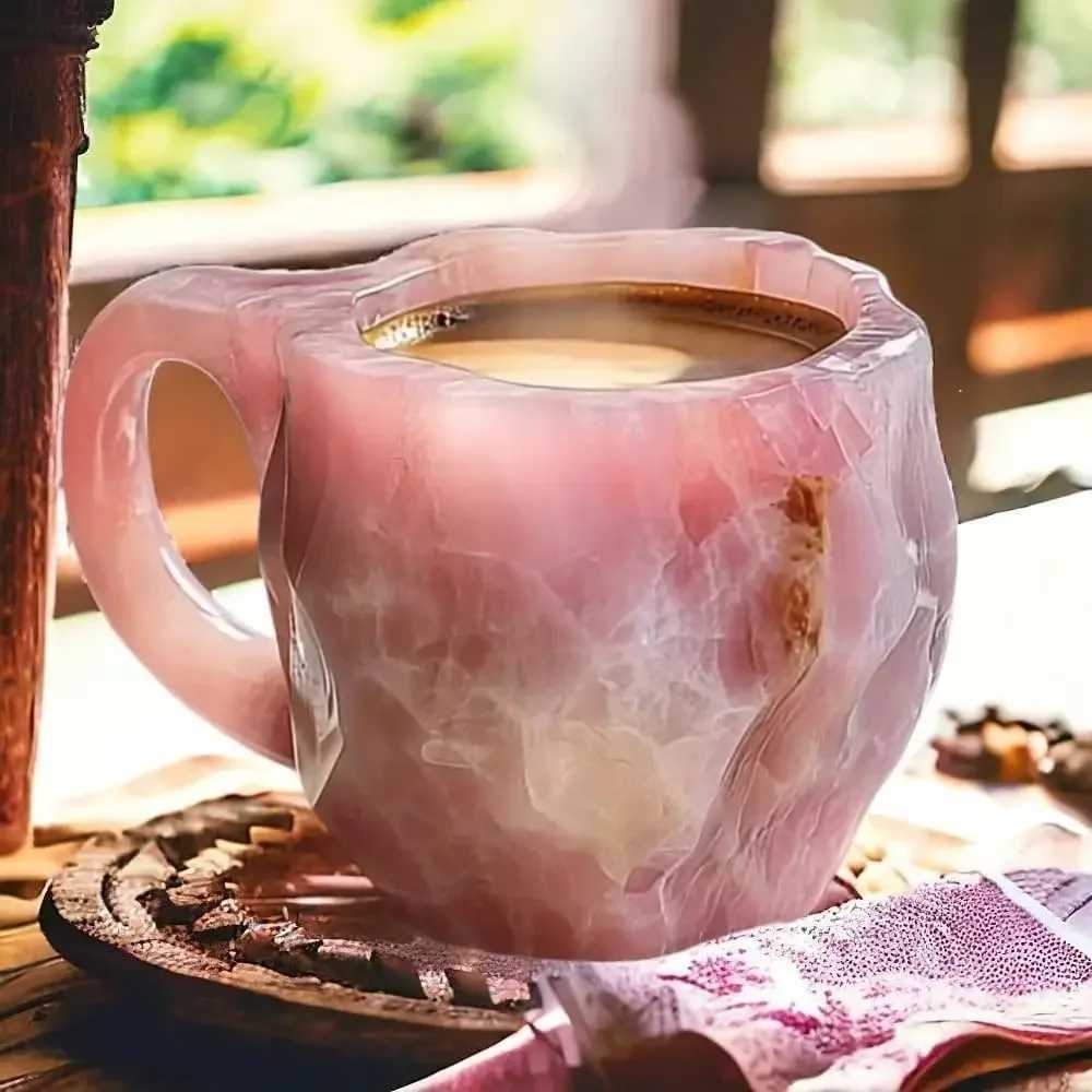 Mineral Crystal Coffee Mug 2024 New Multi Colour Natural Mineral Crystal Coffee Mug Colourful Elegant Birthday Gift for Home C251127-image-1086352669