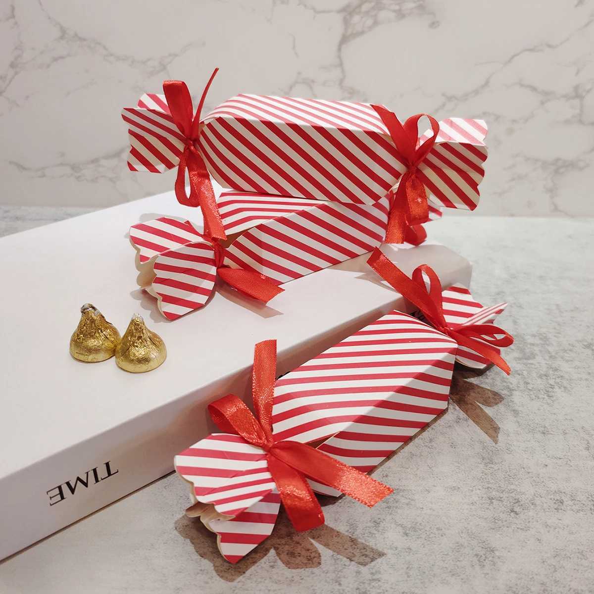 10/50pcs red striped candy box lipstick box gift packaging box party and wedding supplies C251127-image-1086357612