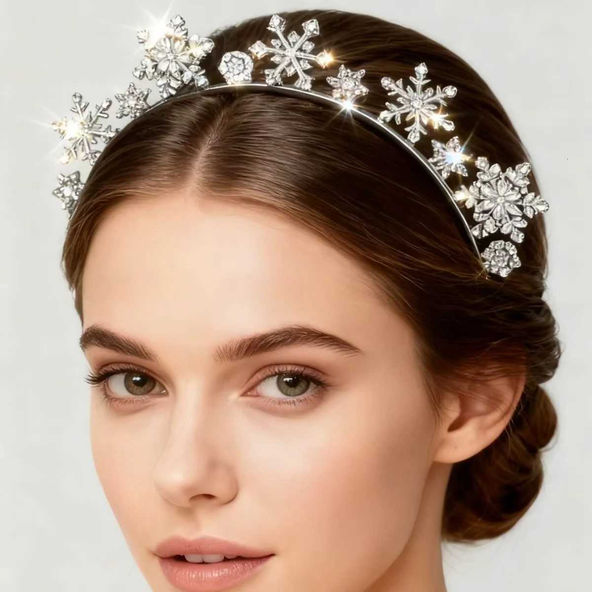 The new snowflake Christmas party headband from 1pc is elegant fashionable and three-dimensionalM251127-image-1086322020
