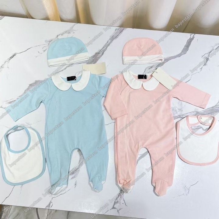 Designer Romper Baby newborn sets Kids boys Girls 3 piece set Letter Costume infant Overalls Clothes Jumpsuit Bodysuit for Babies Outfit-image-1086317846