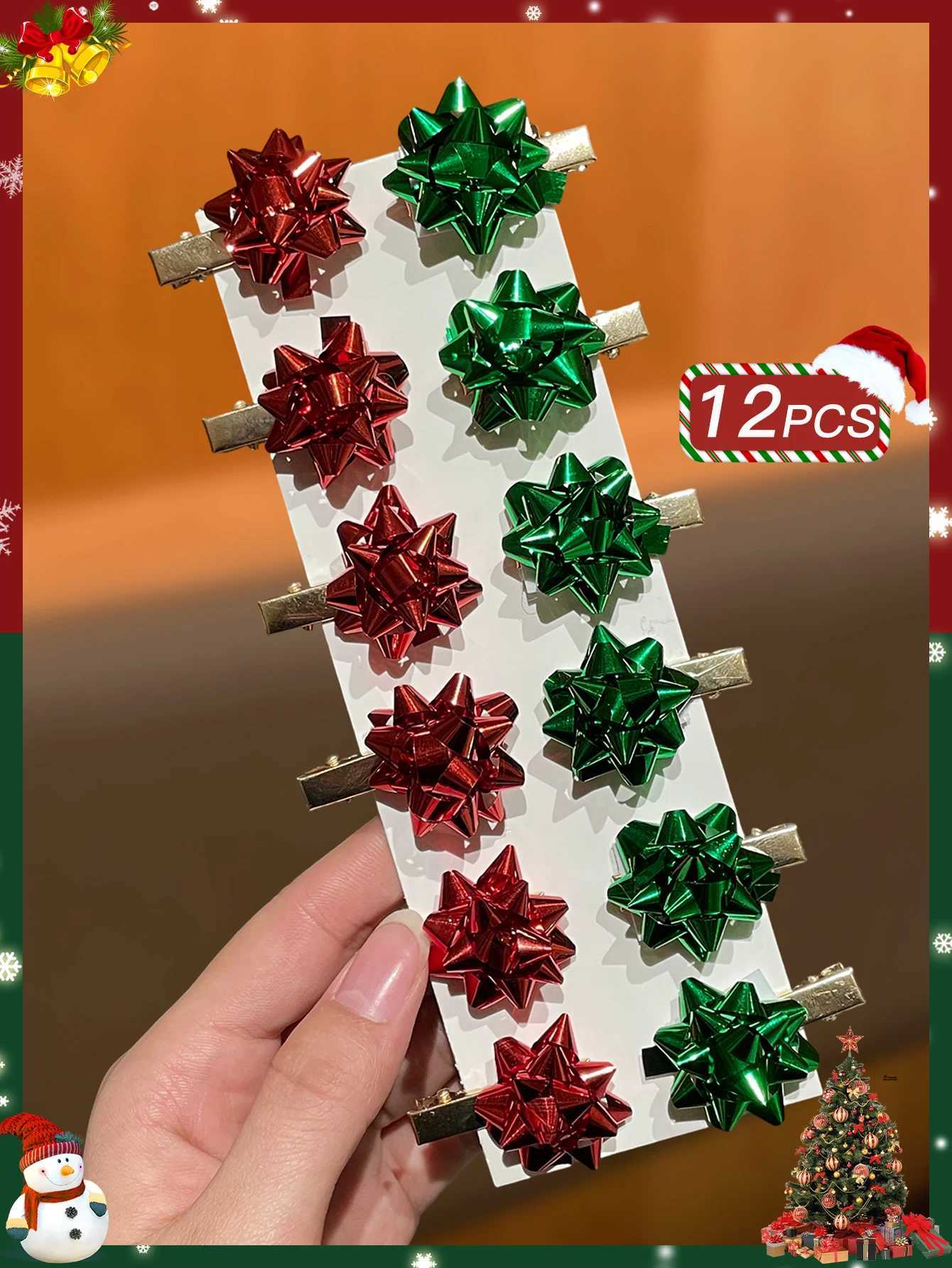 12pcs Elegant Christmas Star Hair Accessories for Women Fashionable Hairpins Gift for Ladies on ChristmasM251127-image-1086321818