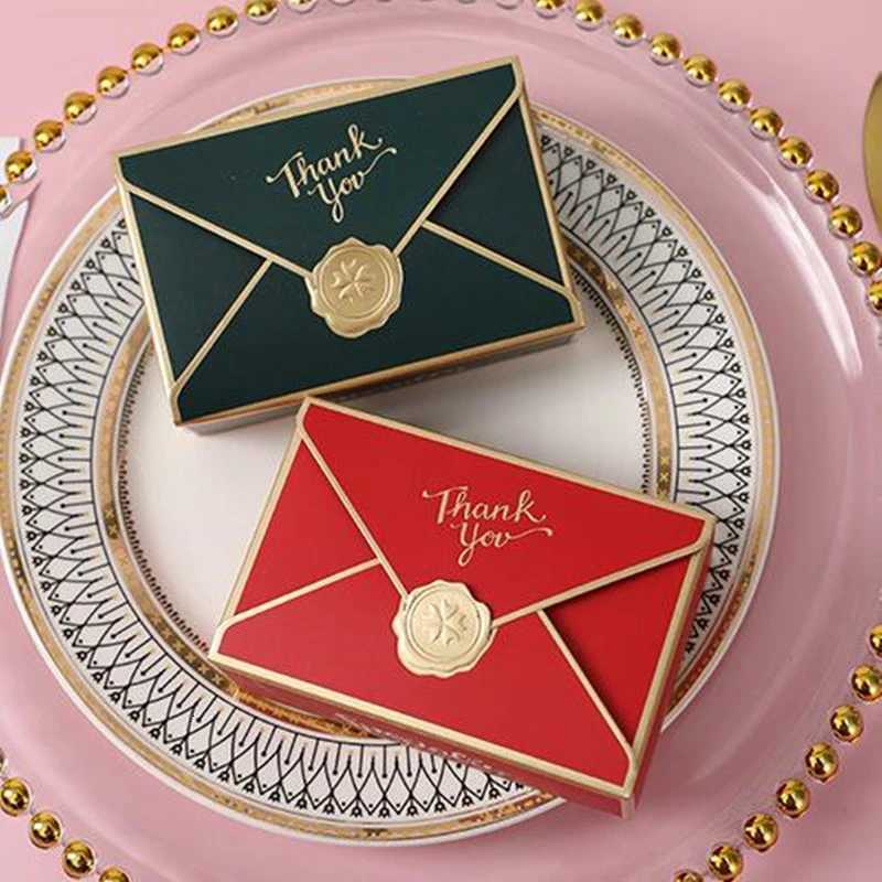5pcs/lot New Simple Creative Bronzing Gift Box Packaging Envelope Shape Wedding Candy Bags Birthday Party Cosmetic Packaging Box C251127-image-1086356639