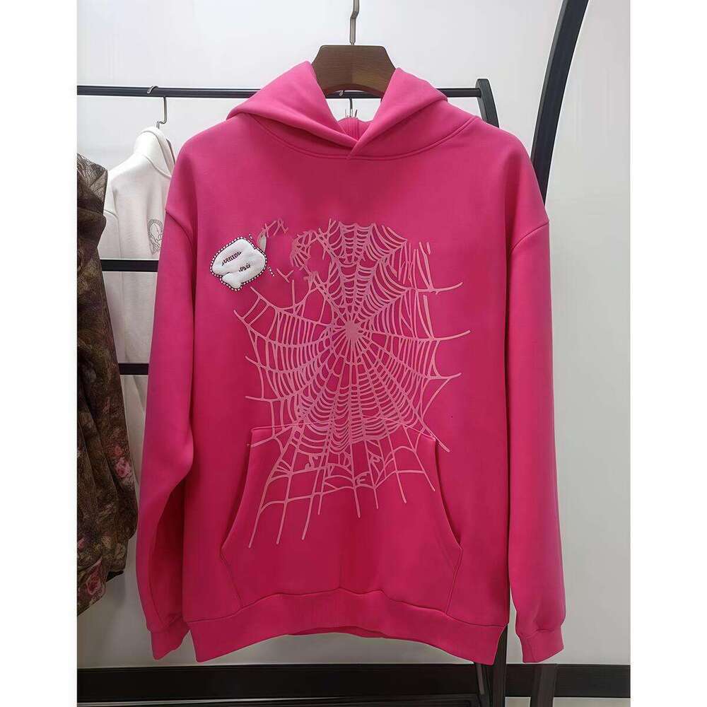Spiderhoodie Designer Tracksuit Urban Mens Young Thug Cobweb Spyder Hood Letter Print Hip Hop Y2k Style Long Slve Couple Casual 5A Puff Print Pullov