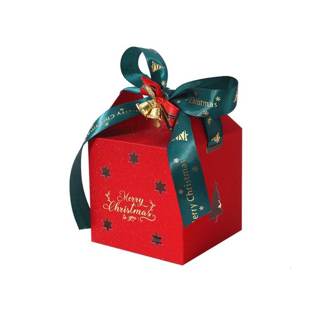 6PCS Square Christmas Gift Packing Box with Bell and Ribbon Glitter Christmas Candy Box Paper Hot-stamping Chocolate Box Kids C251127-image-1086356247