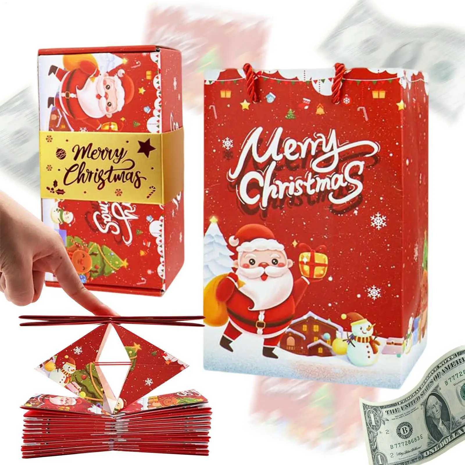 10Pcs Christmas Surprise Gift Boxes Folding Pop-Up Surprise Boxes Red Green Envelope Gift Boxes Explosio n Money Bounces Boxes C251127-image-1086357656