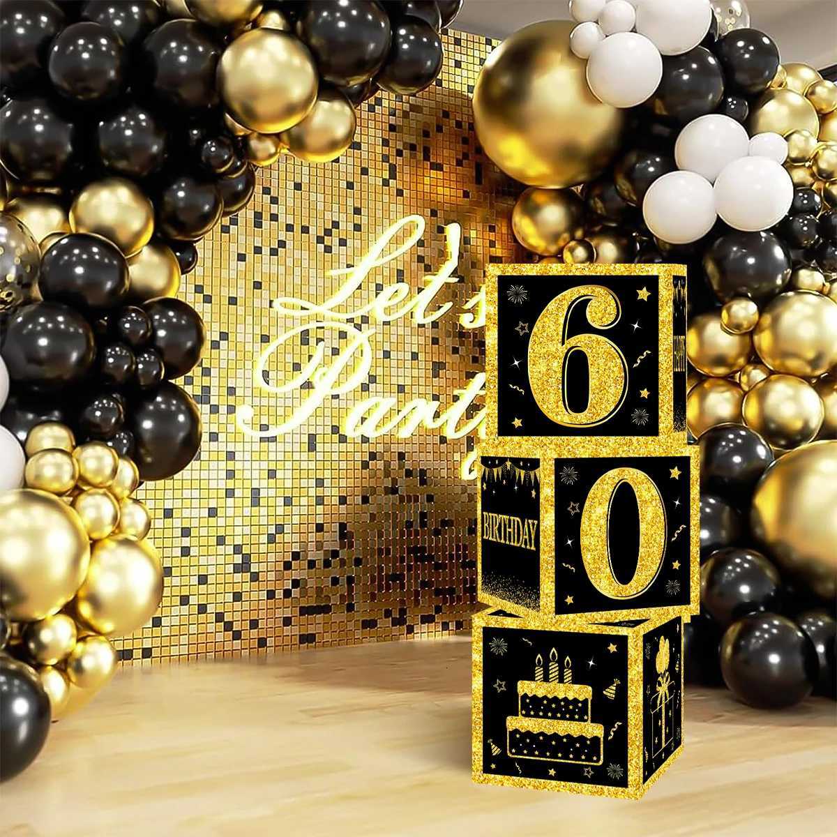Black Gold Birthday Number Box Happy DIY 0-9 Birthday Party Decoration Kids Adts Birthday Party 18 30 40 50 Anniversary Decor H251127-image-1086326884