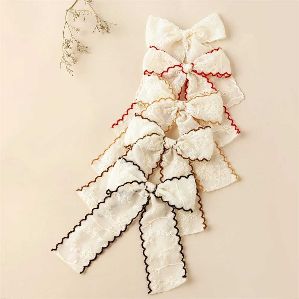 1pcs Baby Girl Hairpins White Lace Bows Hair Clips Cute Hair Pin Barrettes School Girls Kids Headwear Children Hair AccessoriesM251127-image-1086323389