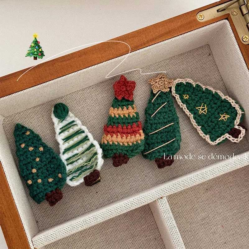 Christmas Hair Accessories Cute Christmas Tree Wool Barrettes New Headdress Clip Side Bang Clip Duckbilled Hair AccessoriesM251127-image-1086322489