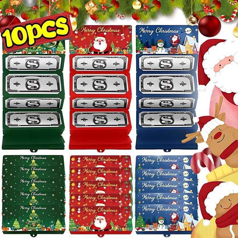 Santa Claus Christmas Money Card Envelope Red Lucky Folding Banknote Card Christmas Cash Envelope with Money Clip Christmas Gift C2511275-image-1086389149