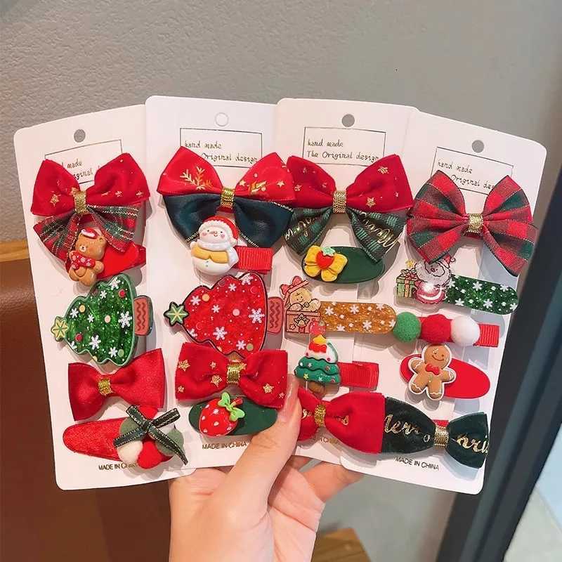 5Pcs Christmas Childrens Hairpin Bangs Side Clip Girls Hairpin Little Girl Headdress Cute Hair Accessories Clip DoesM251127-image-1086322627
