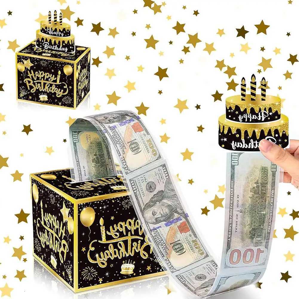 Birthday Party Decoration Birthday Gift Package Box Funny Cash Banknotes Storage Box Surprise Gift Wrap Birthday Party Supplies H251127-image-1086327018