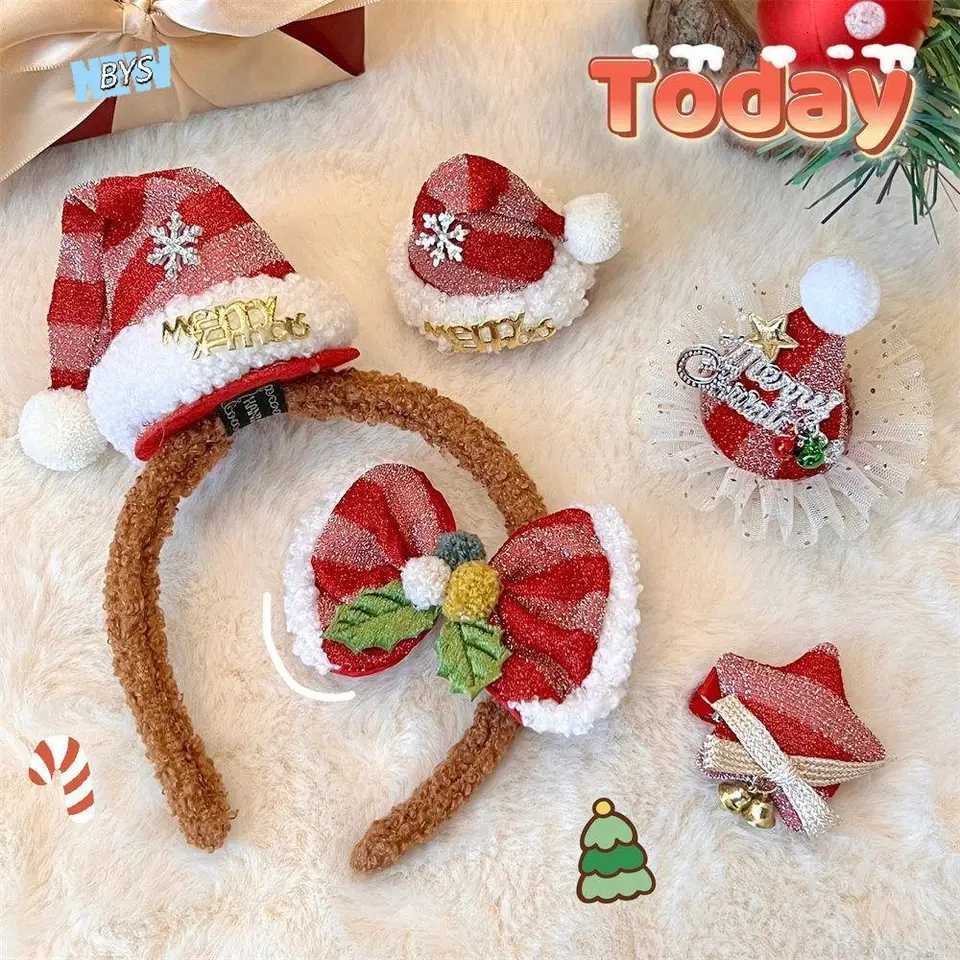 Merry Christmas Decor Christmas Hairpin Sequin Star Christmas Hat Headband New Years Hairpin Kids GiftsM251127-image-1086321938
