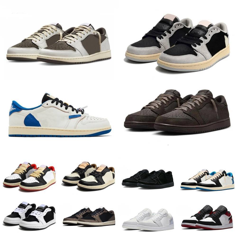 Trainers 1 Olive Neutral TS Low Sports Shoes Mans Women 1S Reverse Velvet Brown Basketball Shoes Mocha Elephant Jack Dark Medium Shadow Black Toe ou