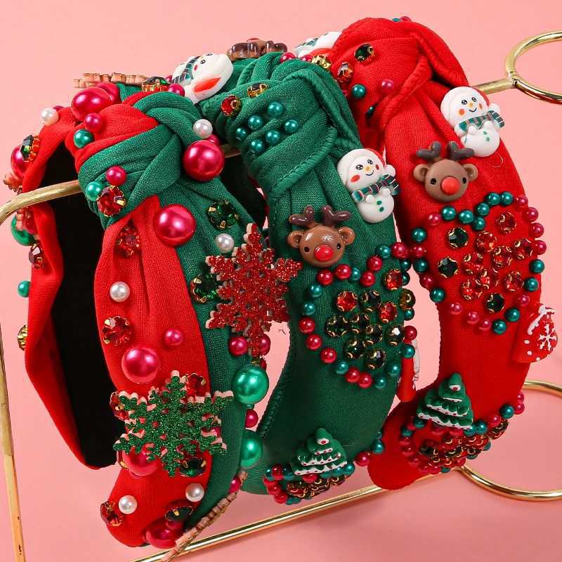 1PC Women Crystal Headbands for Girls Christmas Pearl Star Headband Holiday Hairbands Girls Christmas Party Hair AccessoriesM251127-image-1086322910