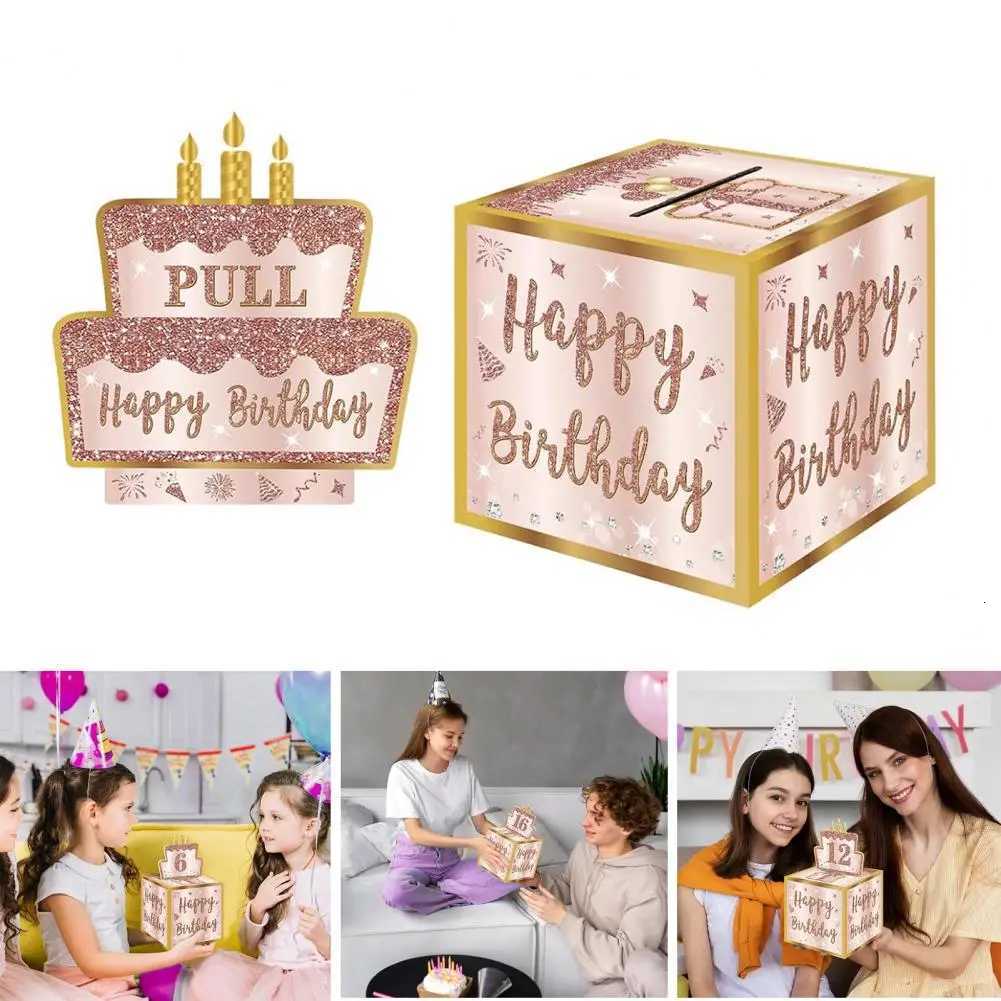 Happy Birthday Money Gift Box Kit with DIY Stickers Birthday Party Cash Case Easy to Assemble Pl-out Money Box Party Props H251127-image-1086326845