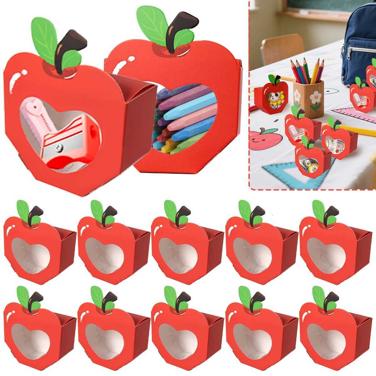 10Pcs Apple Window Candy Boxes Paper Gift Box Cute Mini Container Boxes for Back to School Graduation Party Favor Supplies C251127-image-1086356305