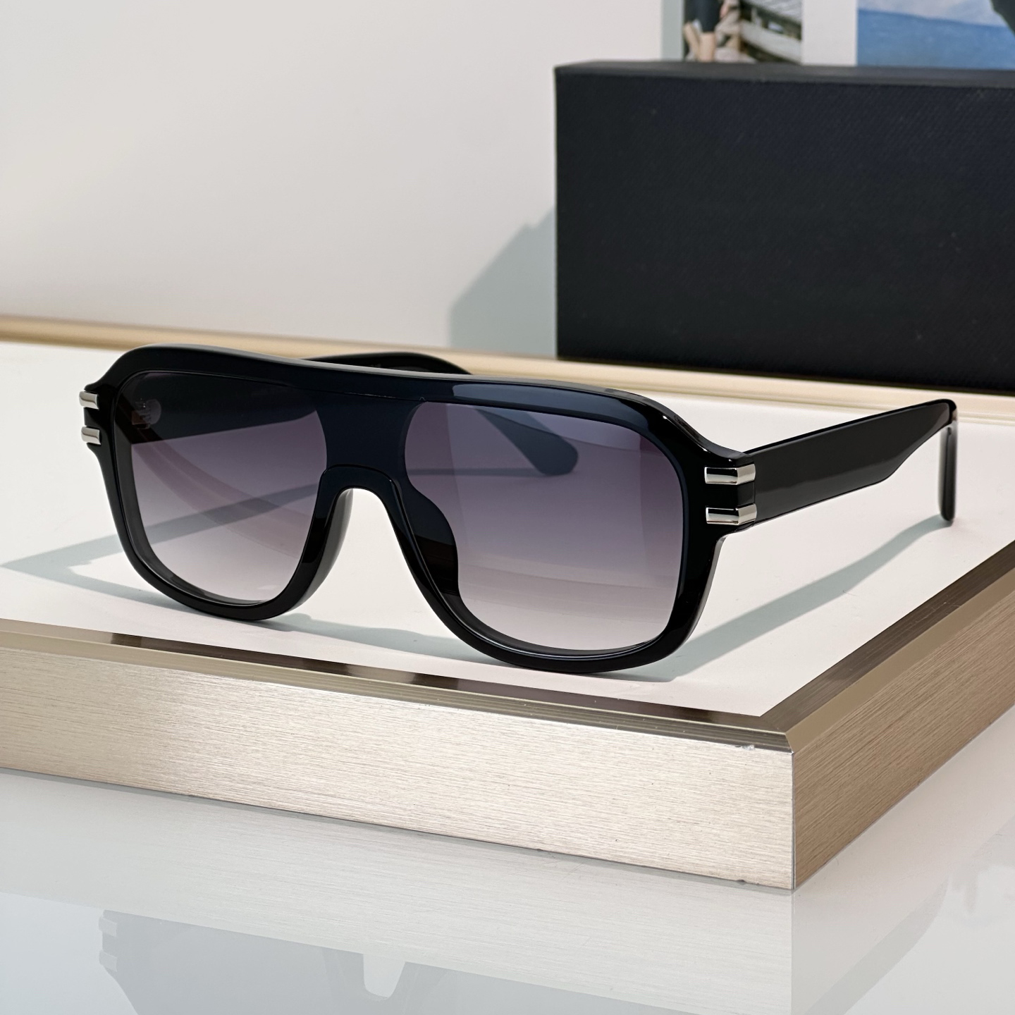 Fashion Sunglasses For Men and Women 4507 Popular Summer Outdoor Catwalk Beach Style Anti-Ultraviolet Retro Plate Acetate Square Full Frame Glasses