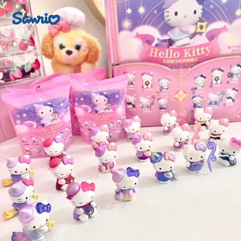 Sanrio HelloKitty Astrology Study Series Mystery Blind Box Mini Version Action Anime Figure Model Toys Desktop Collection Gift H251128-image-1086414333