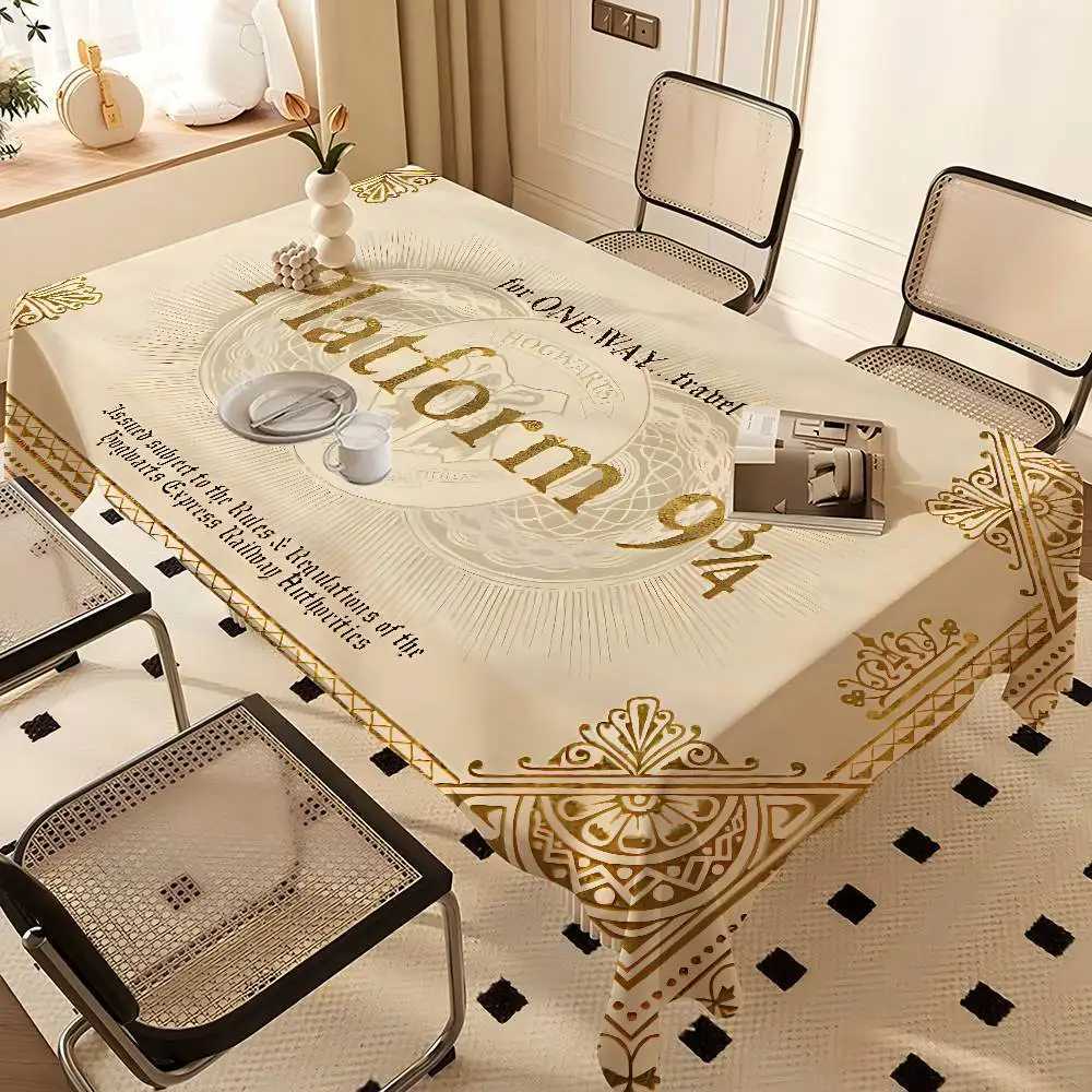Movie Harrys P-Potter Rectangle Waterproof Tablecloth Party Decor Farmhouse Kitchen Dining Table Cloth Wedding Decorations M251128-image-1086458657