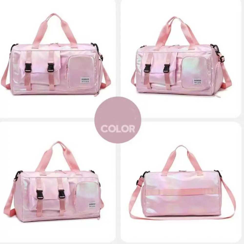 Pearl Glossy Gym Bag Wet Dry Separati Large Capacity Travel Lage Bag Carry- Waterproof Weekender Gym Tote Sports Y251128-image-1086505829