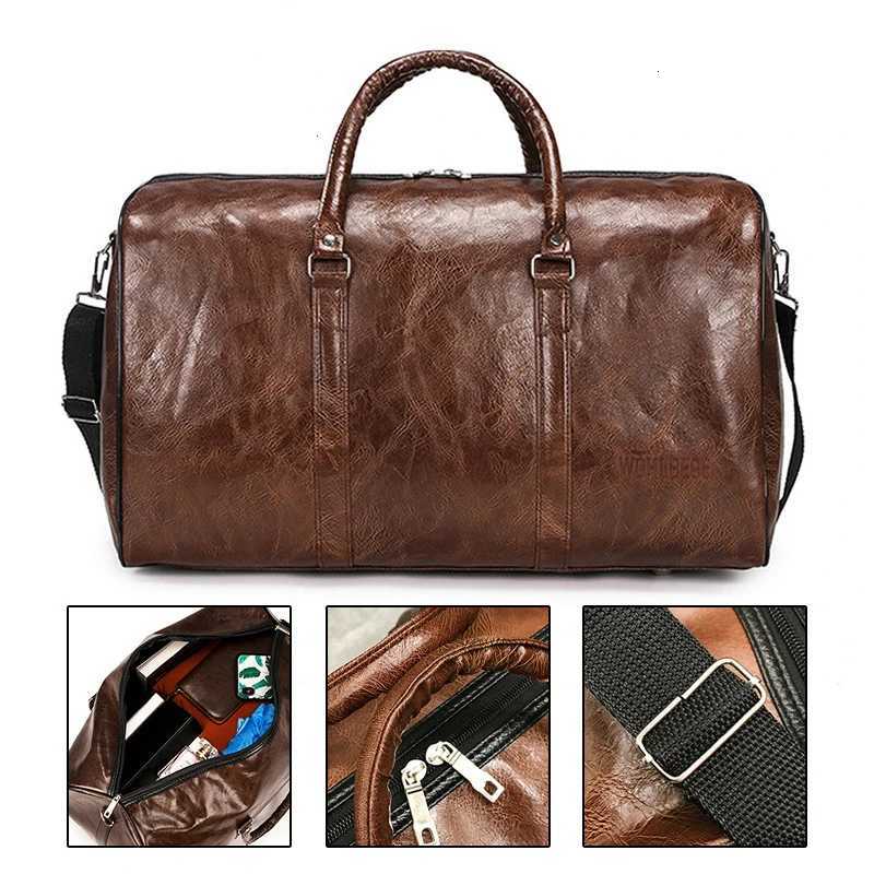 Unisex Large Capacity Waterproof Lage Bag Portable Sport Weekend Bags Business Duffle Bag Soft Leather Travel Bag Suiase Y251128-image-1086505730