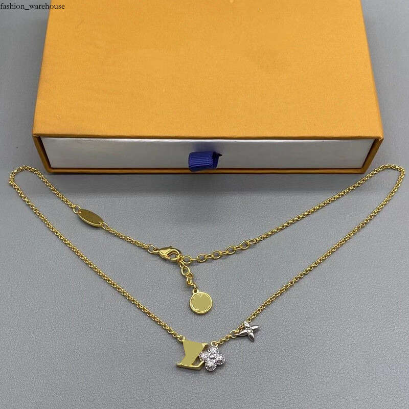 Collier Louis Viutton Designer Hommes et Femmes Colliers Bijoux De Mariage Casual Luxe Classique Or Argent Lvs Collier 9dd
