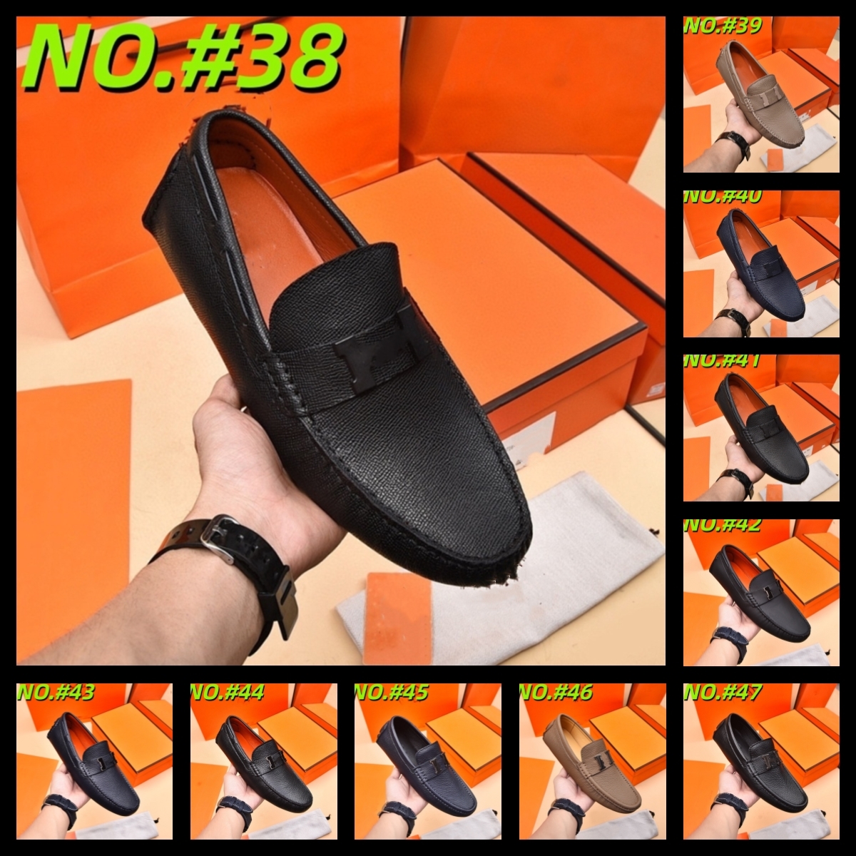 2026 Designer Office Wedding Flat Shoes Men's luxurious Business Oxford Leather Shoes Men's Breathable Lacquer Leather Dress Shoes Plus Br