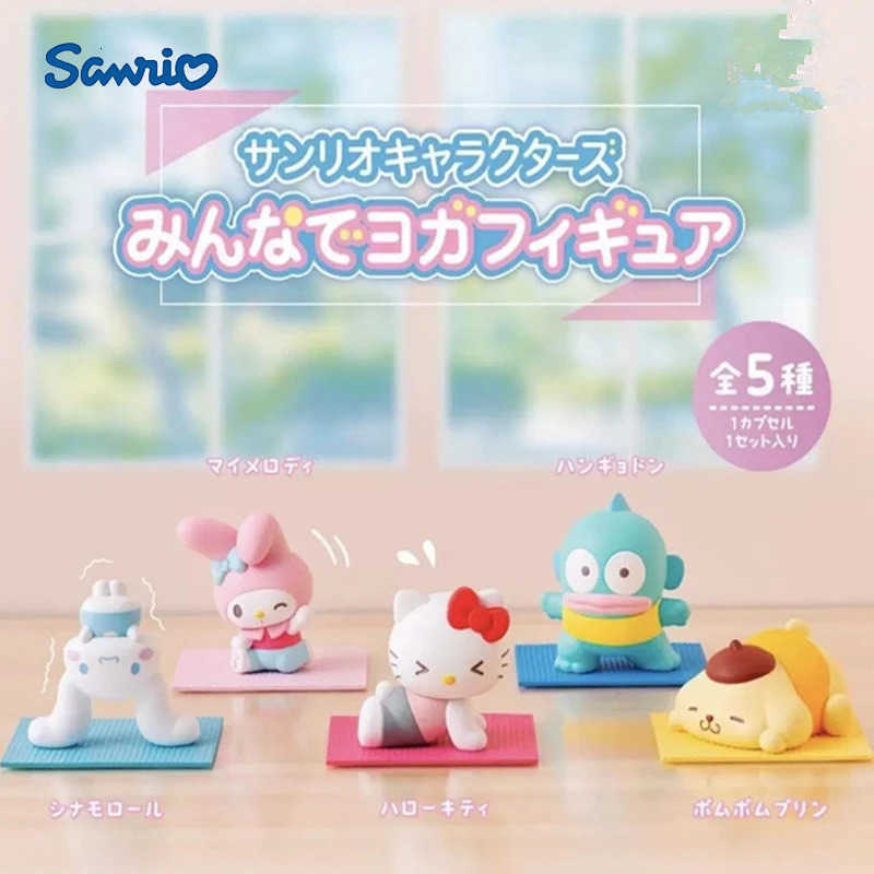 Sanrio Genuine My Melody Flounder Yoga Styling Capsule Toy Gacha Desktop Decor Birthday Gift Kid Toys Trendy Toys Collectibles H251128-image-1086414763