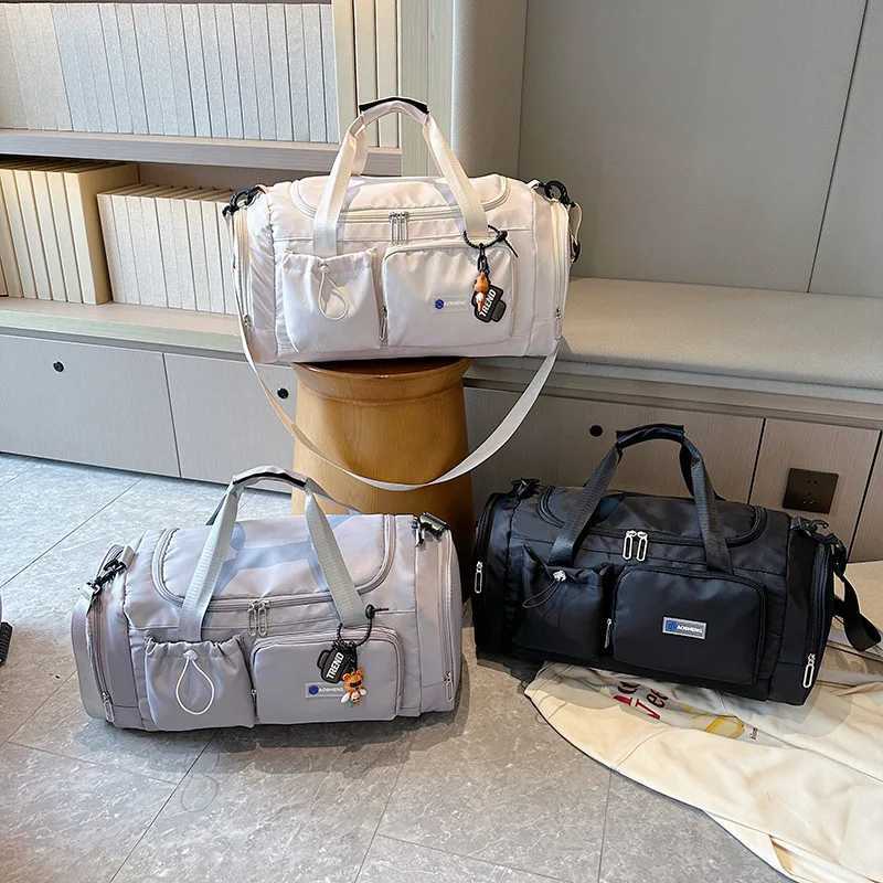 Oxford Cloth Sports Mti-Pocket Gym Bag Lightweight Handheld Short Trip Travel Tote Bag With Large Capacity Storage Y251128-image-1086505921