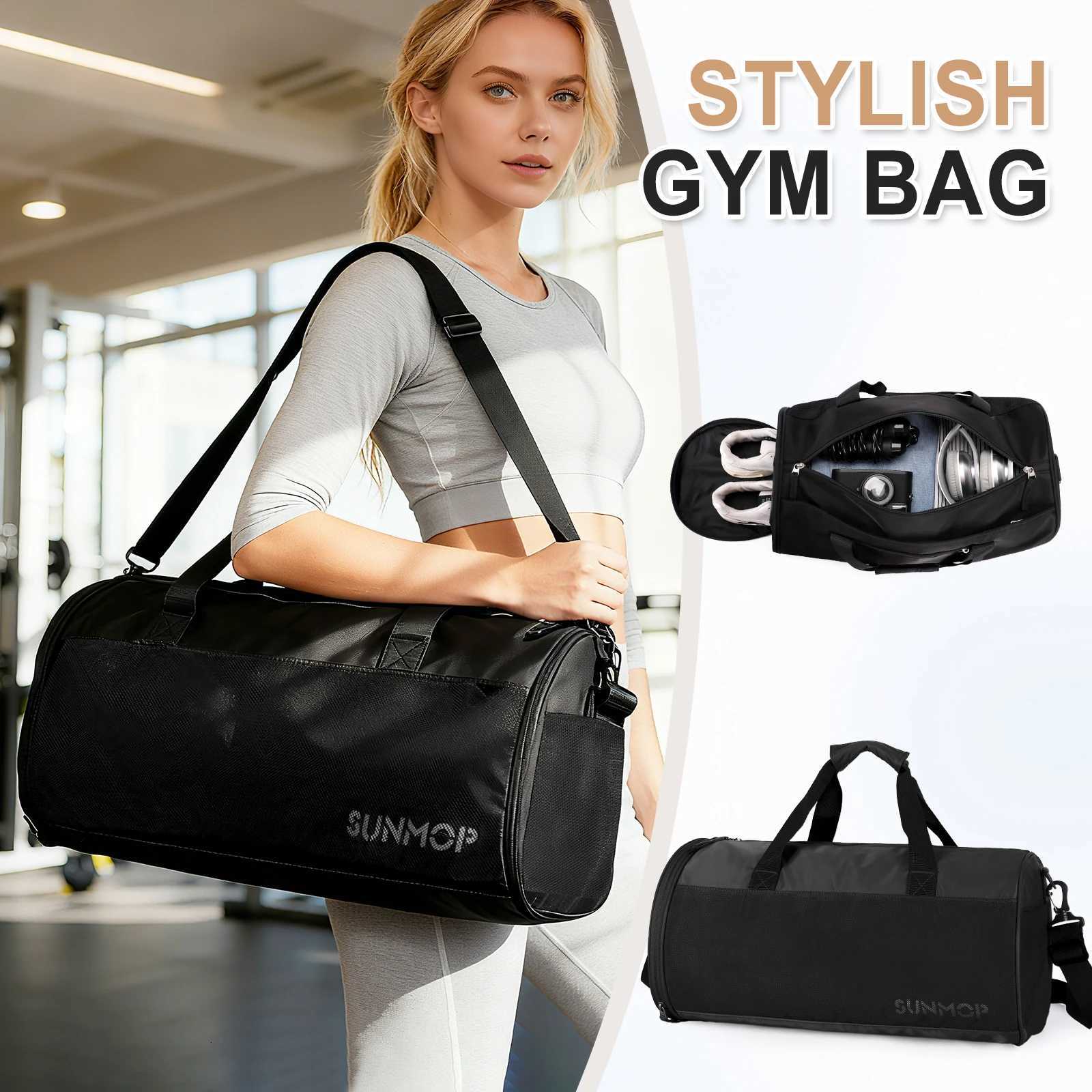Likros Sports Gym Bag Travel Duffel Bag with Shoes Cpartment for Men Wen 40L Lightweight Foldable Duffel Bag Workout Bag Y251128-image-1086505616