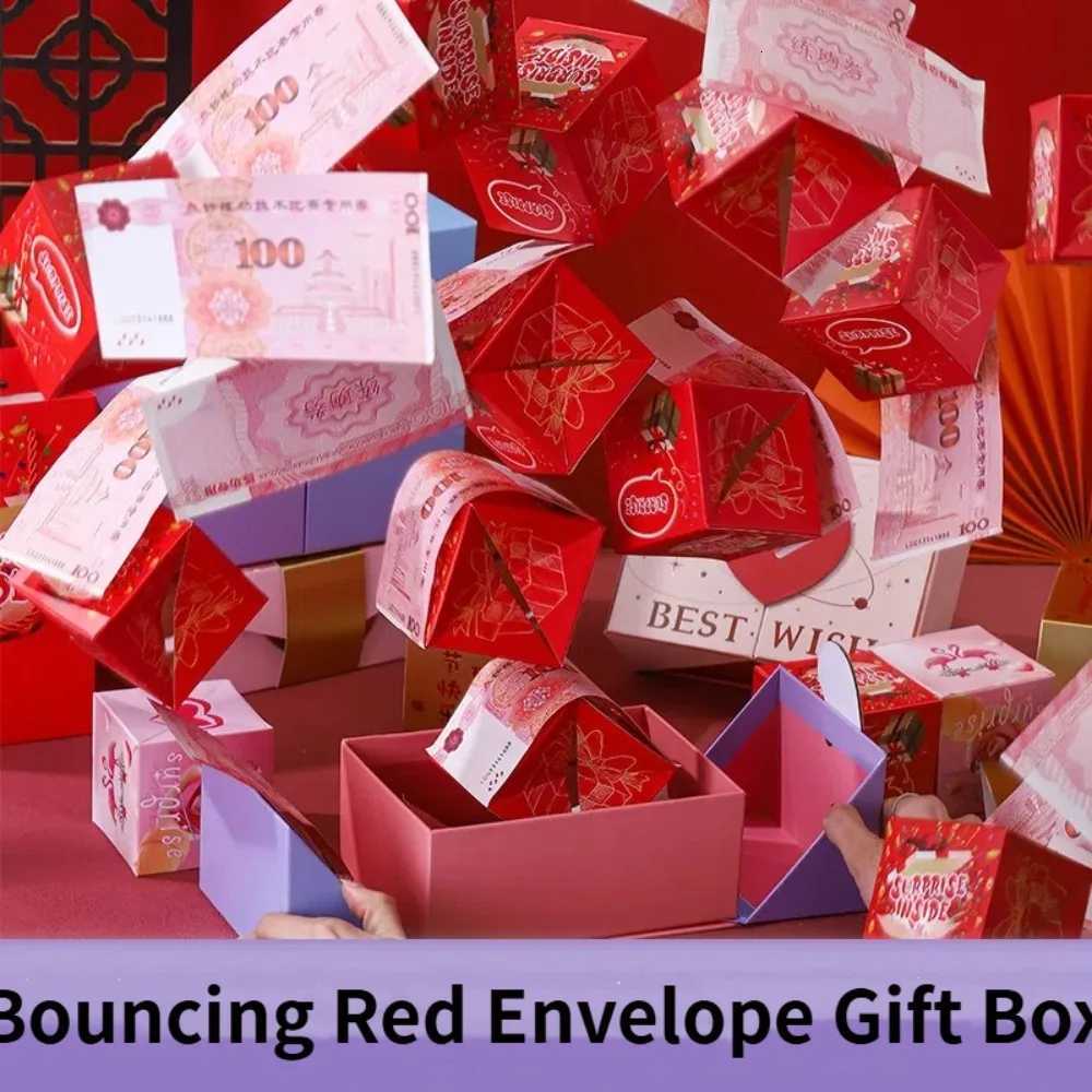 Christmas New Year Surprise Bounce Box -Up Folding Bouncing Red Envelope Gift Box DIY Cards Surprise Gift Box Christmas Gift H251127-image-1086392215