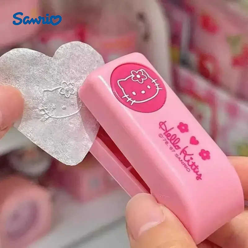 Sanrio Hello Kitty Stapler Embosser Metal Embossing Punch Anime Cartoon Student Notebook Stamp Embosser School Supplies Gifts H251128-image-1086419234
