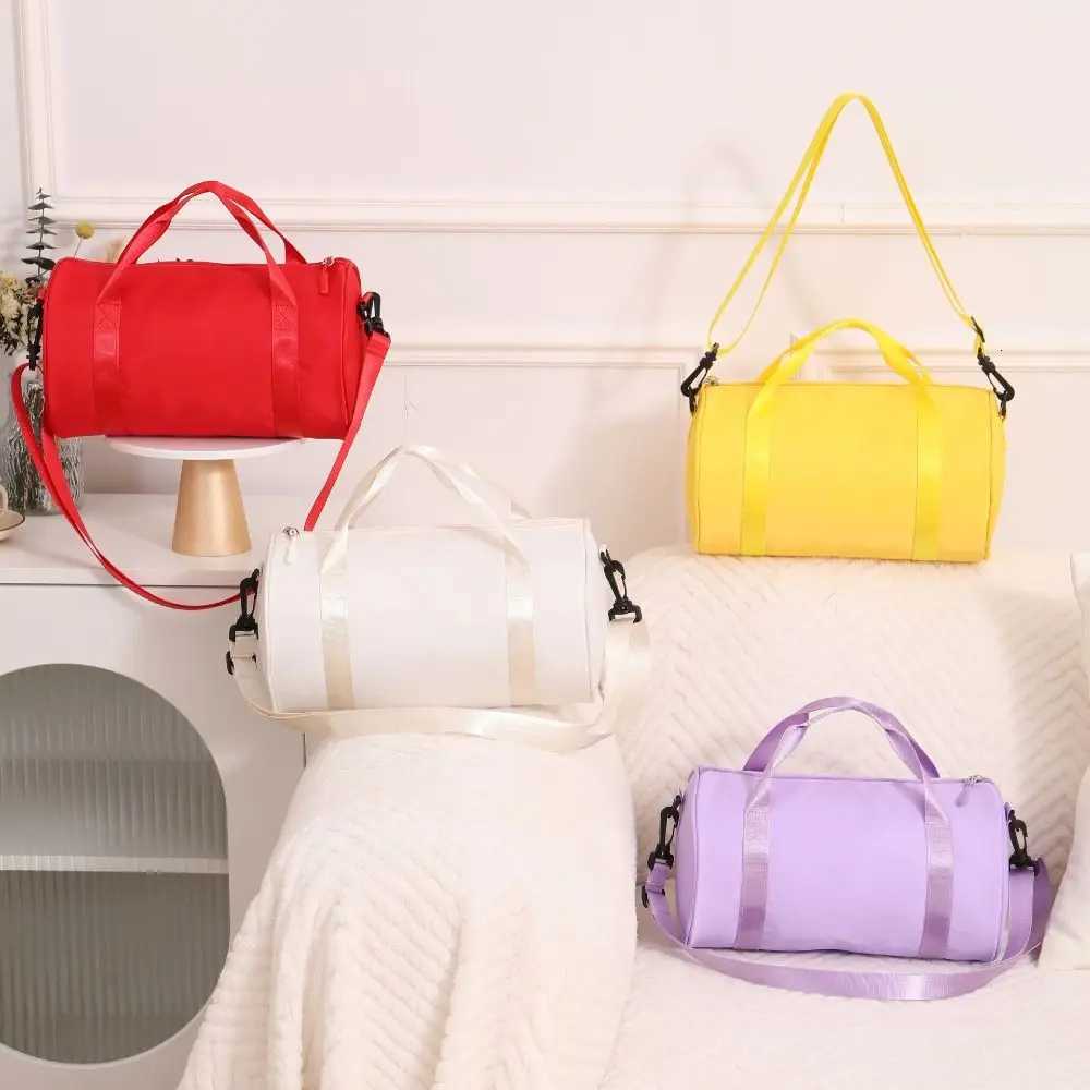 New Mini Gym Bag Solid Color Waterproof Shoder Bags Lightweight Large Capacity Yoga Bag for Wen Y251128-image-1086506037