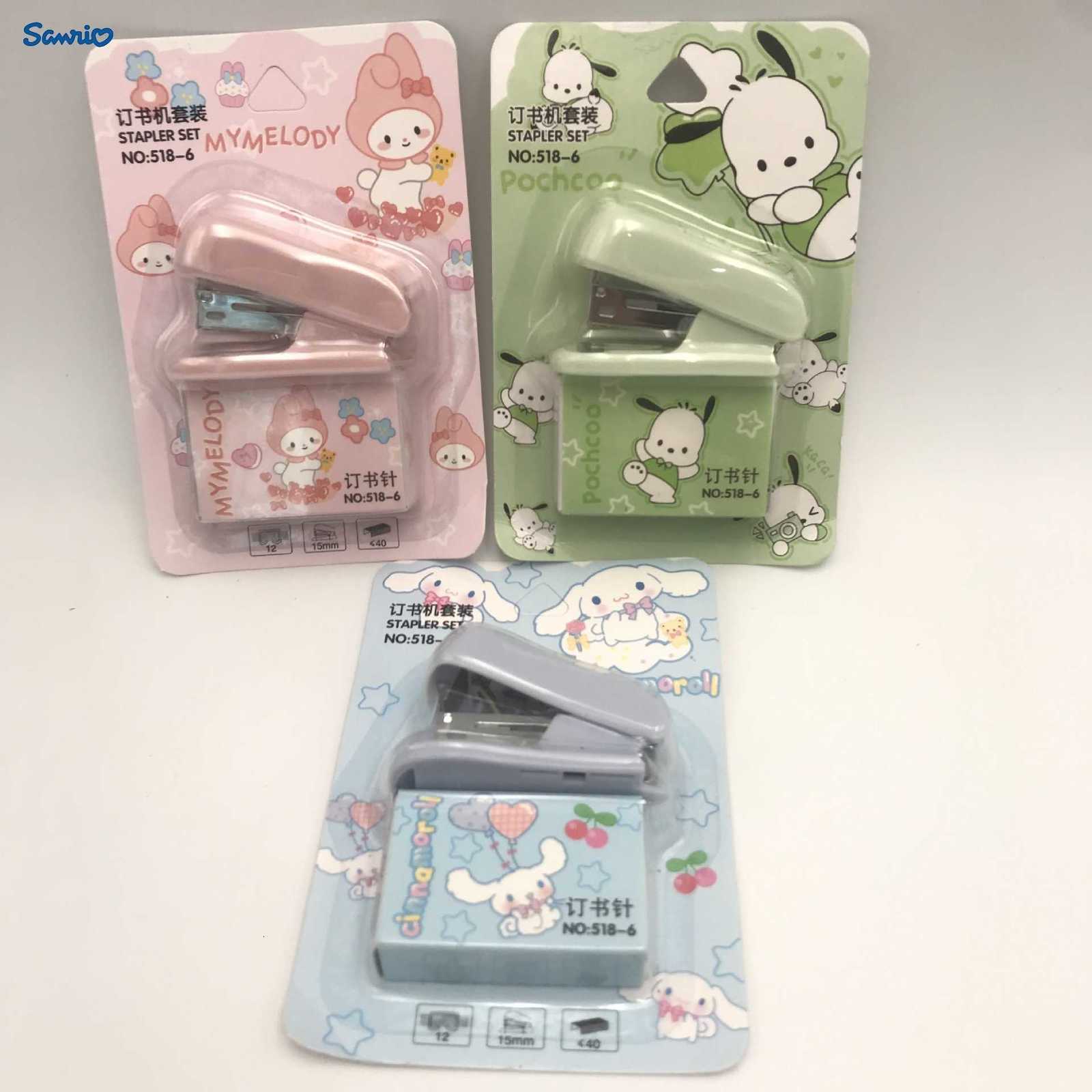 Sanrio Family Stapler Set Cinnamoroll My Melody Pochacco Office Manual Stapler H251128-image-1086418382