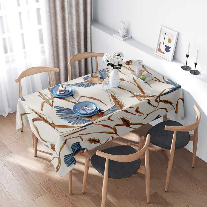 Nappe moderne à imprimé floral, linge de table rectangulaire durable pour décor de salle à manger en différentes couleurs disponibles sur M251128