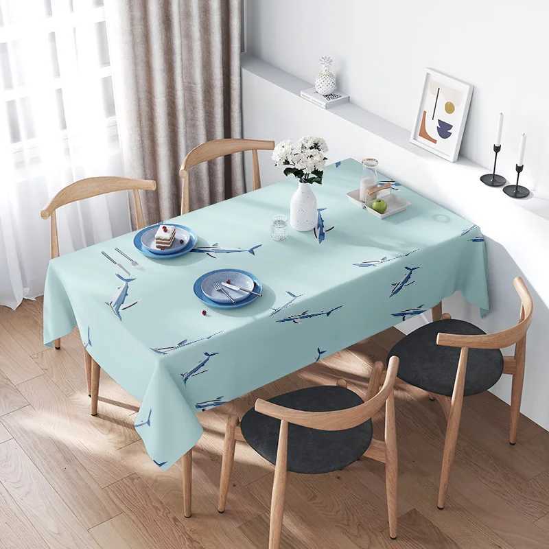 Nappe de requin bleu décorative moderne cuisine salle à manger Table couverture textiles de maison sur comWorlds plus grand en ligne Sh M251128