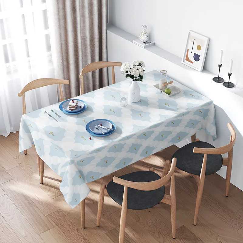 Waterproof Tablecloth Washable Rectangle Table Cover Vintage Floral Design Farmhouse Decor Party Supplies Kitchen Table Linens H M251128-image-1086460282